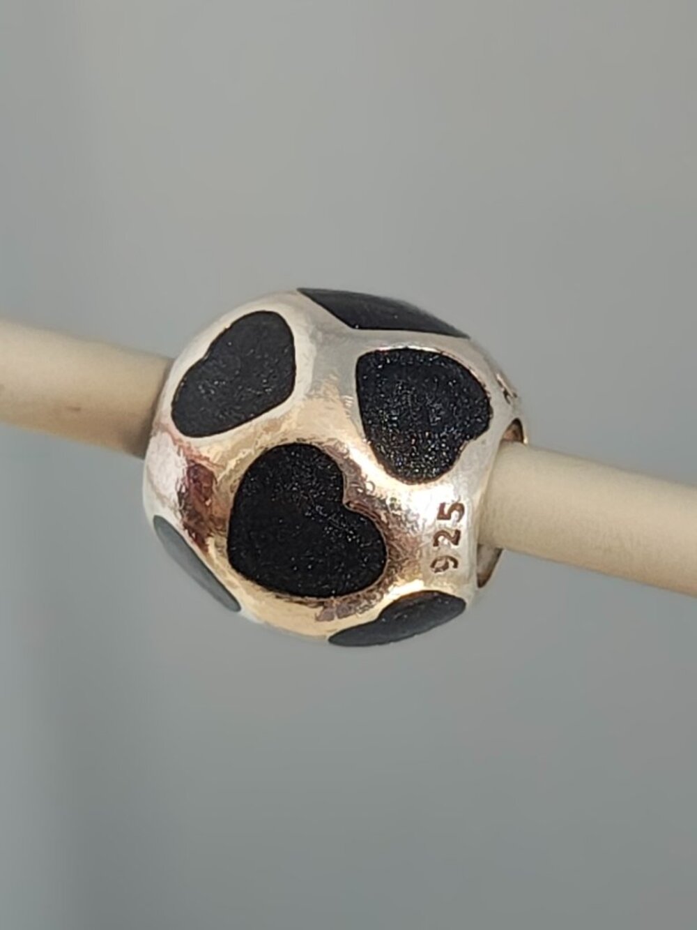 Authentic Pandora Retired Love You Black Enamel Charm – 790543EN22 Sterling - Picture 5 of 11